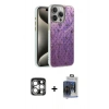 MARSİLYAN™- iPhone 15 Pro Max Kılıf Zirve Modern Prime - Siyah Vanessa Magic Cam + PVD Metal Kamera Lens - GS