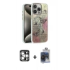 MARSİLYAN™- iPhone 15 Pro Max Kılıf Zirve Modern Prime - Siyah Vanessa Magic Cam + PVD Metal Kamera Lens - GS