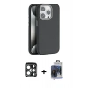 MARSİLYAN™- iPhone 15 Pro Max Kılıf Zirve Modern Prime - Siyah Vanessa Magic Cam + PVD Metal Kamera Lens - LT