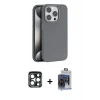 MARSİLYAN™- iPhone 15 Pro Max Kılıf Zirve Modern Prime - Siyah Vanessa Magic Cam + PVD Metal Kamera Lens - LT