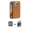 MARSİLYAN™- iPhone 15 Pro Max Kılıf Zirve Modern Prime - Siyah Vanessa Magic Cam + PVD Metal Kamera Lens - SH