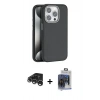 MARSİLYAN™- iPhone 15 Pro Max Kılıf Zirve Modern Prime - Siyah Vanessa Magic Cam + Raze Metal Kamera Lens - GS