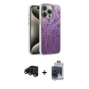 MARSİLYAN™- iPhone 15 Pro Max Kılıf Zirve Modern Prime - Siyah Vanessa Magic Cam + Raze Metal Kamera Lens - SH