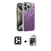 MARSİLYAN™- iPhone 15 Pro Max Kılıf Zirve Modern Prime - Siyah Vanessa Magic Cam + PVD Metal Kamera Lens - SH
