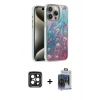 MARSİLYAN™- iPhone 15 Pro Max Kılıf Zirve Modern Prime - Siyah Vanessa Magic Cam + PVD Metal Kamera Lens - SH