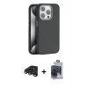 MARSİLYAN™- iPhone 15 Pro Max Kılıf Zirve Modern Prime - Siyah Vanessa Magic Cam + Raze Metal Kamera Lens - TMGI
