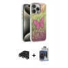 MARSİLYAN™- iPhone 15 Pro Max Kılıf Zirve Modern Prime - Siyah Vanessa Magic Cam + Raze Metal Kamera Lens - TMGI