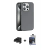 MARSİLYAN™- iPhone 15 Pro Max Kılıf Zirve Modern Prime - Siyah Vanessa Magic Cam + Raze Metal Kamera Lens - TMGI