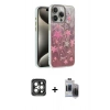 MARSİLYAN™- iPhone 15 Pro Max Kılıf Zirve Modern Prime - Siyah Vanessa Magic Hayalet Cam + PVD Metal Kamera Lens - GI