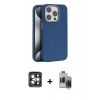 MARSİLYAN™- iPhone 15 Pro Max Kılıf Zirve Modern Prime - Siyah Vanessa Magic Hayalet Cam + PVD Metal Kamera Lens - GI