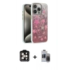 MARSİLYAN™- iPhone 15 Pro Max Kılıf Zirve Modern Prime - Siyah Vanessa Magic Hayalet Cam + PVD Metal Kamera Lens - TU