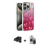 MARSİLYAN™- iPhone 15 Pro Max Kılıf Zirve Modern Prime - Siyah Vanessa Magic Hayalet Cam + Raze Metal Kamera Lens - GS