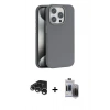 MARSİLYAN™- iPhone 15 Pro Max Kılıf Zirve Modern Prime - Siyah Vanessa Magic Hayalet Cam + Raze Metal Kamera Lens - GS