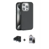 MARSİLYAN™- iPhone 15 Pro Max Kılıf Zirve Modern Prime - Siyah Vanessa Magic Hayalet Cam + Raze Metal Kamera Lens - LT