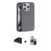 MARSİLYAN™- iPhone 15 Pro Max Kılıf Zirve Modern Prime - Siyah Vanessa Magic Hayalet Cam + Raze Metal Kamera Lens - LT