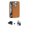 MARSİLYAN™- iPhone 15 Pro Max Kılıf Zirve Modern Prime - Siyah Vanessa Magic Hayalet Cam + Raze Metal Kamera Lens - GS