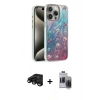 MARSİLYAN™- iPhone 15 Pro Max Kılıf Zirve Modern Prime - Siyah Vanessa Magic Hayalet Cam + Raze Metal Kamera Lens - SH