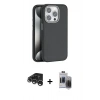 MARSİLYAN™- iPhone 15 Pro Max Kılıf Zirve Modern Prime - Siyah Vanessa Magic Hayalet Cam + Raze Metal Kamera Lens - GS