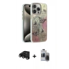 MARSİLYAN™- iPhone 15 Pro Max Kılıf Zirve Modern Prime - Siyah Vanessa Magic Hayalet Cam + Raze Metal Kamera Lens - SH