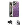 MARSİLYAN™- iPhone 15 Pro Max Kılıf Zirve Modern Prime - Siyah Vanessa Magic Hayalet Cam + Raze Metal Kamera Lens - GS