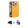 MARSİLYAN™- iPhone 15 Pro Max Kılıf Zirve Modern Prime - Siyah Vanessa Magic Hayalet Cam + Raze Metal Kamera Lens - TMGI
