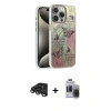 MARSİLYAN™- iPhone 15 Pro Max Kılıf Zirve Modern Prime - Siyah Vanessa Magic Hayalet Cam + Raze Metal Kamera Lens - TMGI