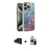 MARSİLYAN™- iPhone 15 Pro Max Kılıf Zirve Modern Prime - Siyah Vanessa Magic Hayalet Cam + Raze Metal Kamera Lens - TMGI