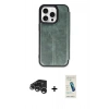 MARSİLYAN™- iPhone 15 Pro Max Kılıf Zirve Yansıma Serisi - Şeffaf Pasifik Cam Ekran Koruyucu + Raze Metal Kamera Lens - GS