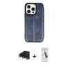 MARSİLYAN™- iPhone 15 Pro Max Kılıf Zirve Yansıma Serisi - Şeffaf Pasifik Cam Ekran Koruyucu + Raze Metal Kamera Lens - SH