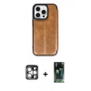 MARSİLYAN™- iPhone 15 Pro Max Kılıf Zirve Yansıma Serisi - Siyah 360 Mat Full Body Arka Koruyucu + PVD Metal Kamera Lens - GS