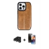 MARSİLYAN™- iPhone 15 Pro Max Kılıf Zirve Yansıma Serisi - Siyah 3D Antistatik Mat Seramik Nano Ekran Koruyucu + Raze Metal Kamera Lens - TMGI