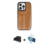MARSİLYAN™- iPhone 15 Pro Max Kılıf Zirve Yansıma Serisi - Siyah 3D Antistatik Seramik Nano Ekran Koruyucu + Raze Metal Kamera Lens - SH