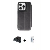MARSİLYAN™- iPhone 15 Pro Max Kılıf Zirve Yansıma Serisi - Siyah Bilvis 0.18mm Plus Cam Ekran Koruyucu + Raze Metal Kamera Lens - LT