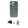 MARSİLYAN™- iPhone 15 Pro Max Kılıf Zirve Yansıma Serisi - Siyah Bilvis 3D Mat Cam Ekran Koruyucu + Raze Metal Kamera Lens - GS
