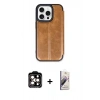 MARSİLYAN™- iPhone 15 Pro Max Kılıf Zirve Yansıma Serisi - Siyah Bilvis 3D Mat Cam Ekran Koruyucu + PVD Metal Kamera Lens - TU