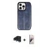 MARSİLYAN™- iPhone 15 Pro Max Kılıf Zirve Yansıma Serisi - Siyah Bilvis 3D Mat Cam Ekran Koruyucu + Raze Metal Kamera Lens - LT