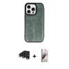 MARSİLYAN™- iPhone 15 Pro Max Kılıf Zirve Yansıma Serisi - Siyah Bilvis 3D Mat Cam Ekran Koruyucu + Raze Metal Kamera Lens - LT