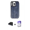 MARSİLYAN™- iPhone 15 Pro Max Kılıf Zirve Yansıma Serisi - Siyah Bilvis 5in1 3D Magic Cam Ekran Koruyucu + Raze Metal Kamera Lens - LT