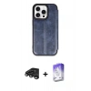 MARSİLYAN™- iPhone 15 Pro Max Kılıf Zirve Yansıma Serisi - Siyah Bilvis 5in1 3D Magic Cam Ekran Koruyucu + Raze Metal Kamera Lens - TMGI