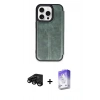MARSİLYAN™- iPhone 15 Pro Max Kılıf Zirve Yansıma Serisi - Siyah Bilvis 5in1 3D Magic Cam Ekran Koruyucu + Raze Metal Kamera Lens - SH