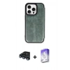 MARSİLYAN™- iPhone 15 Pro Max Kılıf Zirve Yansıma Serisi - Siyah Bilvis 5in1 3D Magic Cam Ekran Koruyucu + Raze Metal Kamera Lens - LT