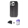 MARSİLYAN™- iPhone 15 Pro Max Kılıf Zirve Yansıma Serisi - Siyah Bilvis 5in1 3D Magic Cam Ekran Koruyucu + Raze Metal Kamera Lens - LT