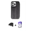 MARSİLYAN™- iPhone 15 Pro Max Kılıf Zirve Yansıma Serisi - Siyah Bilvis 5in1 3D Magic Cam Ekran Koruyucu + Raze Metal Kamera Lens - GS