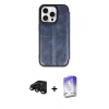 MARSİLYAN™- iPhone 15 Pro Max Kılıf Zirve Yansıma Serisi - Siyah Bilvis 5in1 3D Magic Cam Ekran Koruyucu + Raze Metal Kamera Lens - SH