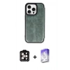 MARSİLYAN™- iPhone 15 Pro Max Kılıf Zirve Yansıma Serisi - Siyah Bilvis 5in1 3D Magic Cam Ekran Koruyucu + PVD Metal Kamera Lens - TU
