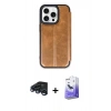 MARSİLYAN™- iPhone 15 Pro Max Kılıf Zirve Yansıma Serisi - Siyah Bilvis 5in1 5D Magic Hayalet Cam Ekran Koruyucu + Raze Metal Kamera Lens - LT