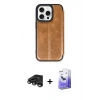 MARSİLYAN™- iPhone 15 Pro Max Kılıf Zirve Yansıma Serisi - Siyah Bilvis 5in1 5D Magic Hayalet Cam Ekran Koruyucu + Titanyum Gri Raze Metal Kamera Lens