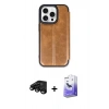 MARSİLYAN™- iPhone 15 Pro Max Kılıf Zirve Yansıma Serisi - Siyah Bilvis 5in1 5D Magic Hayalet Cam Ekran Koruyucu + Raze Metal Kamera Lens - SH