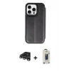 MARSİLYAN™- iPhone 15 Pro Max Kılıf Zirve Yansıma Serisi - Siyah Bilvis Hayalet Cam Ekran Koruyucu + Raze Metal Kamera Lens - GS