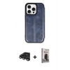 MARSİLYAN™- iPhone 15 Pro Max Kılıf Zirve Yansıma Serisi - Siyah Bilvis Hayalet Cam Ekran Koruyucu + Raze Metal Kamera Lens - TMGI
